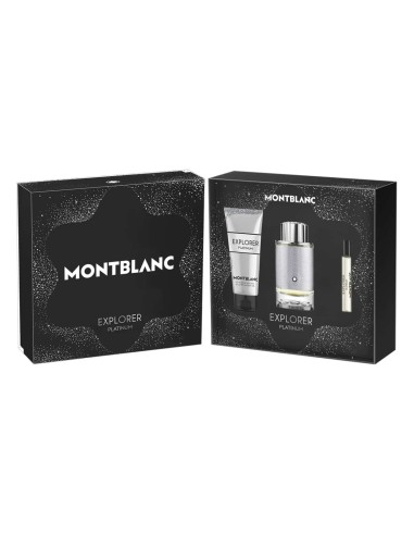 Montblanc - Giftset Explorer Platinum- Eau de Parfum 3.4 OZ + 2 products